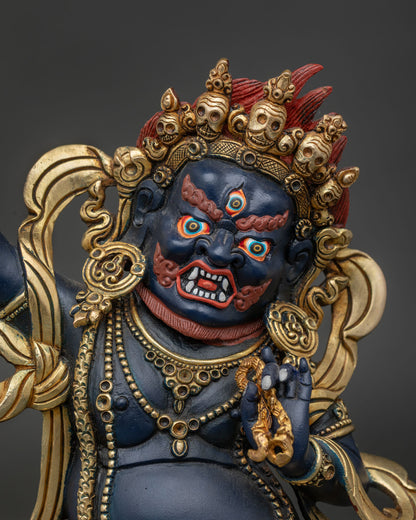 chana dorje vajrapani statue right view side handcrafted buddhist sculpture