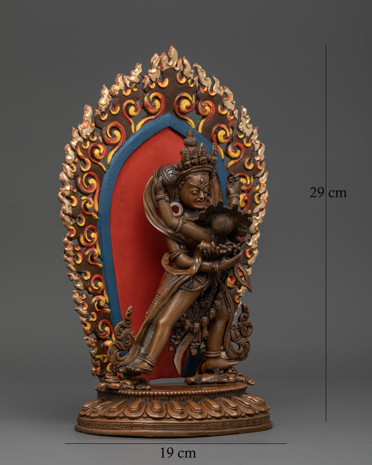 Chemically oxidized Chakrasamvara statue with Vajravarahi consort.