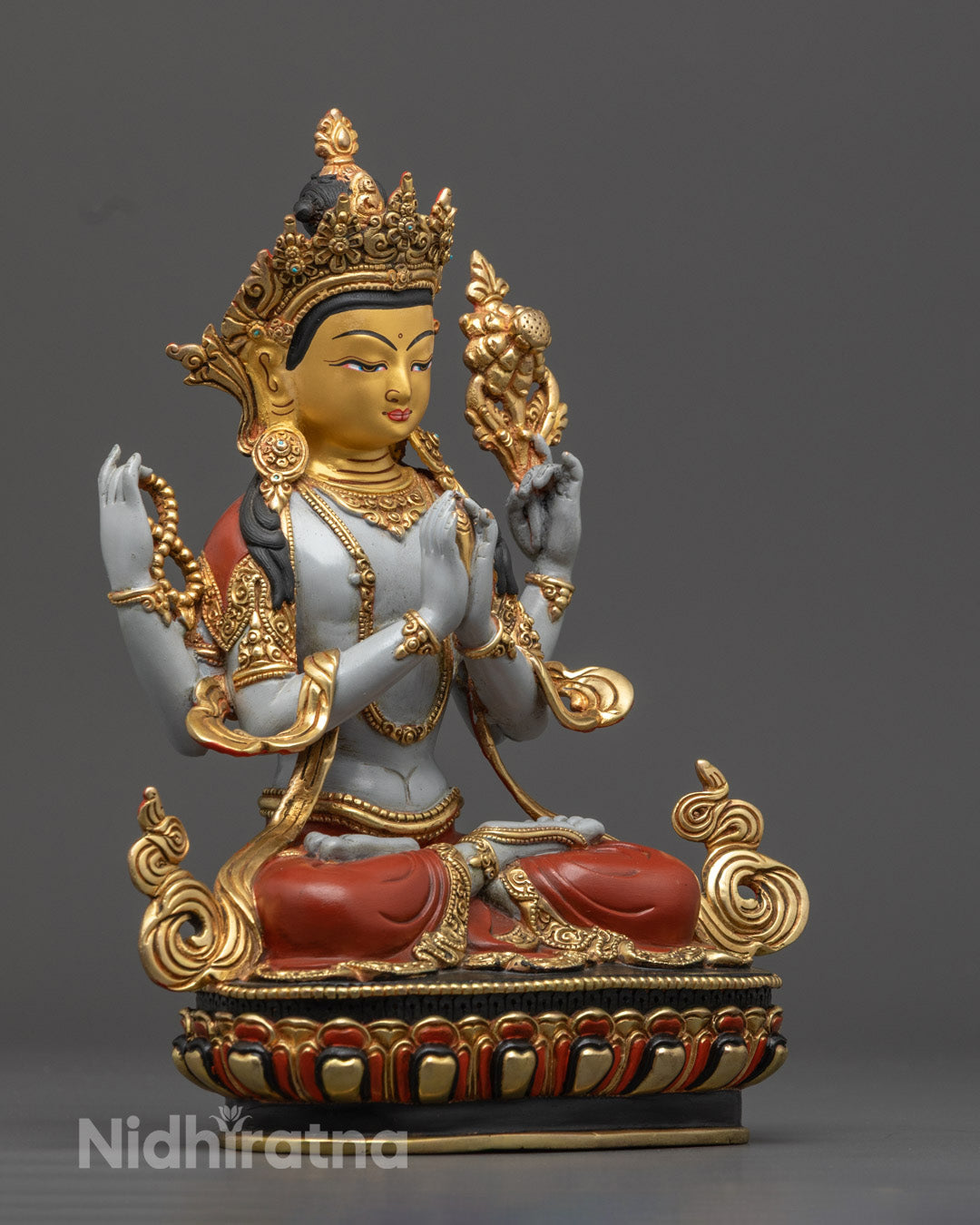 Chenrezig Copper Statue | Compassionate Bodhisattva