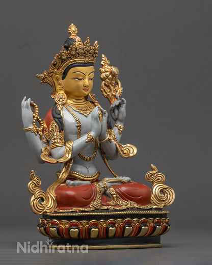 Chenrezig Copper Statue | Compassionate Bodhisattva