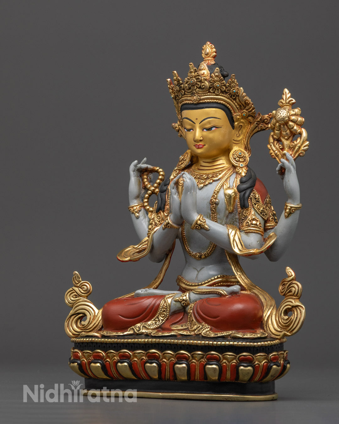 Chenrezig Copper Statue | Compassionate Bodhisattva