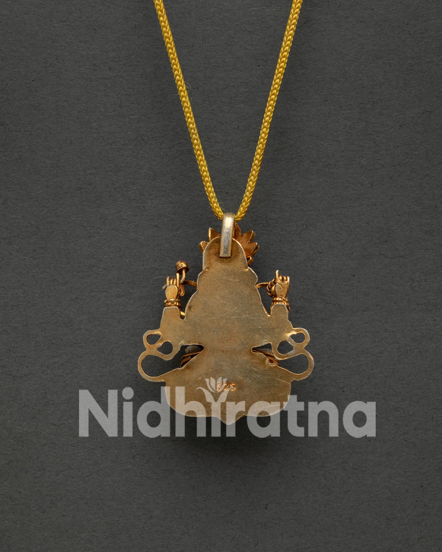 Chenrezig Locket, Featuring Compassion Buddha Symbolism and Gold Plated Details 