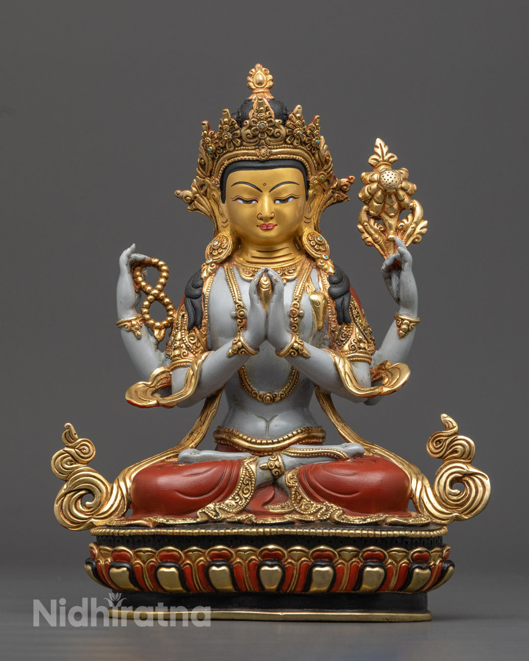Chenrezig Copper Statue | Compassionate Bodhisattva