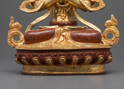 Handcrafted Chenrezig Statue | Tibetan Avalokiteshvara Bodhisattva Idol