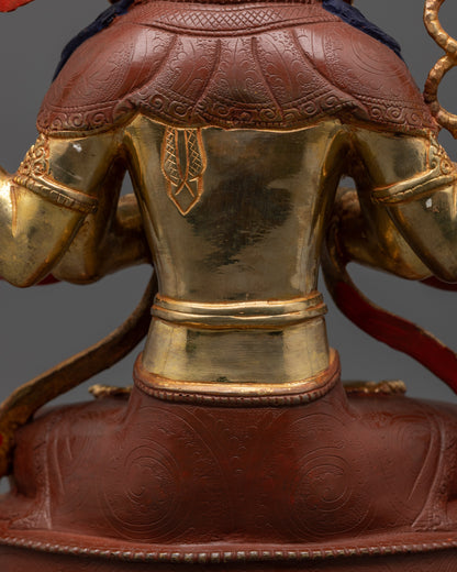 Handcrafted Chenrezig Statue | Tibetan Avalokiteshvara Bodhisattva Idol