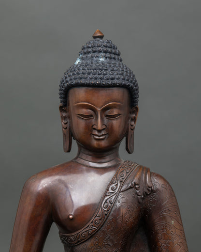 Close-up of Amitabha Buddha hands and lotus pedestal details