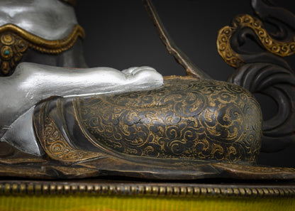 leg of masterpiece colorful white tara statue