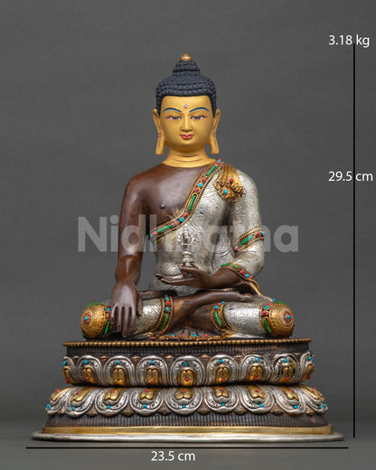 Crown Mitrugpa Buddha statue akshobhya nepalese newari art.
