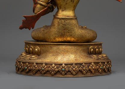 Antique Finish Five Bodhisattva Statue Set | Sacred Buddhist Set