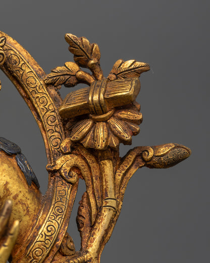 Antique Finish Five Bodhisattva Statue Set | Sacred Buddhist Set