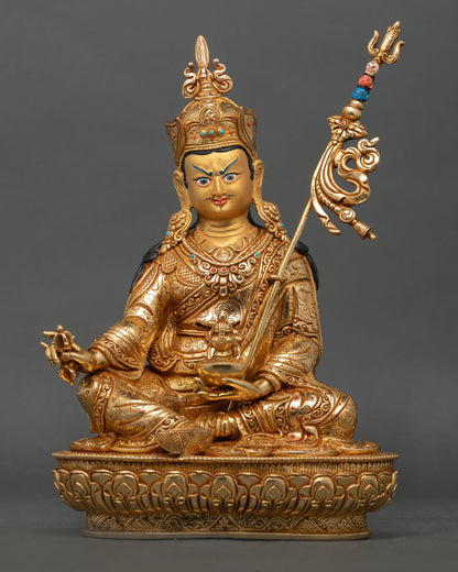 Tibetan Guru Rinpoche Statue | Himalayan Sacred Artwork