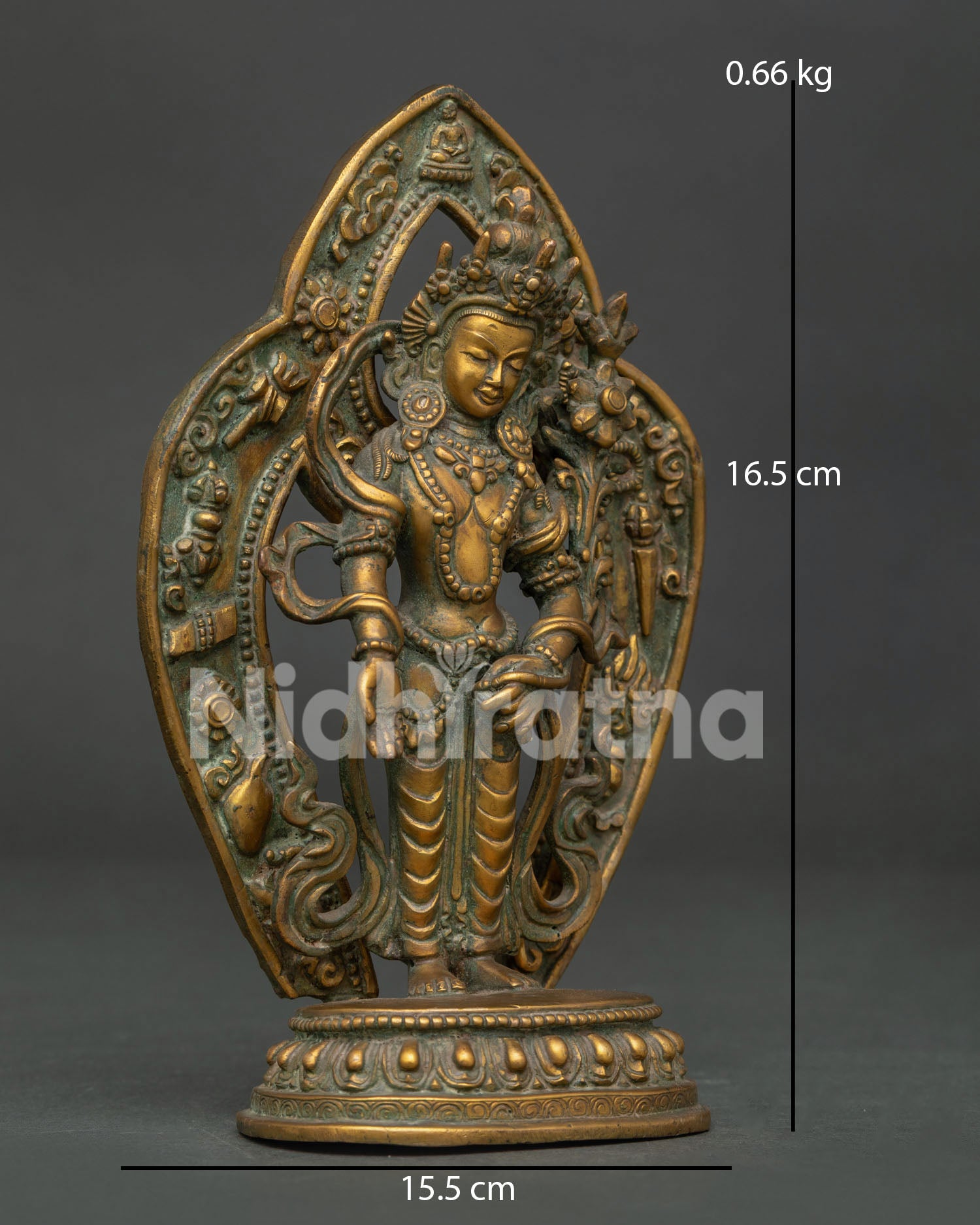 Detailed Avalokiteshvara highlighting compassionate expression and Newari craftsmanship from Patan Nepal