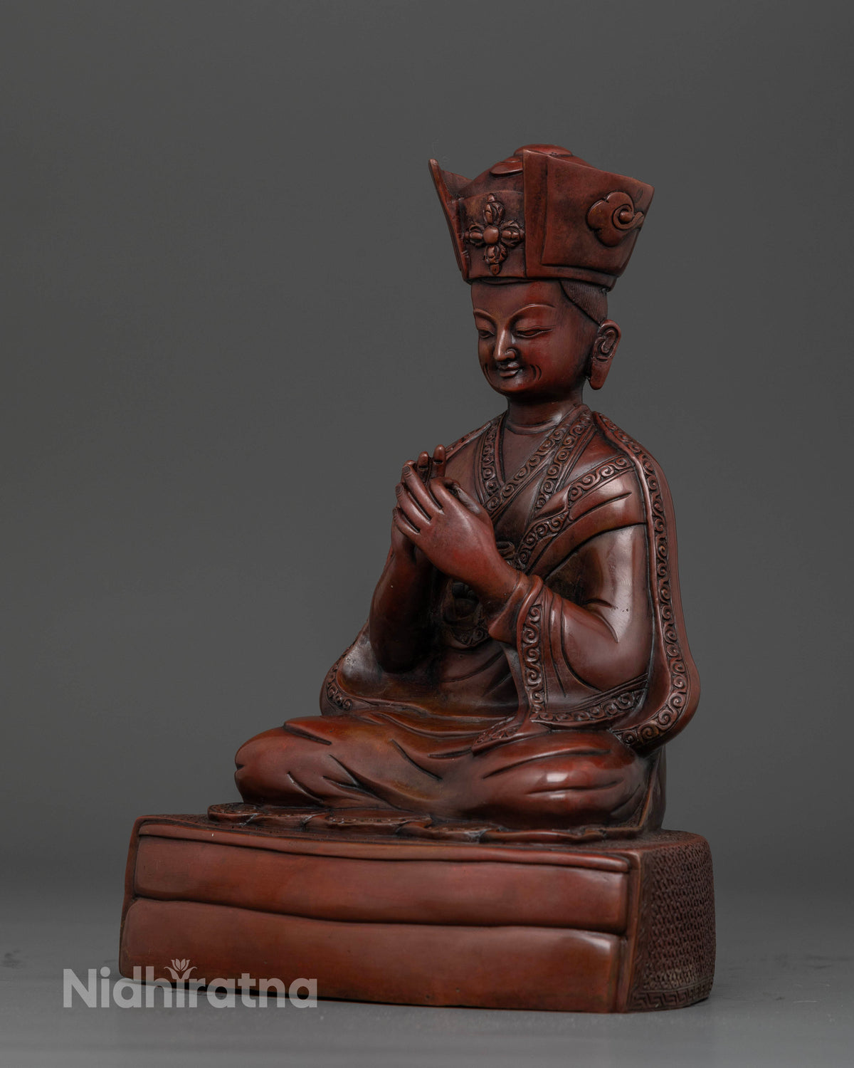 Detailed Karmapa Statue Tibetan Buddhist Karma Kagyu Lineage Art