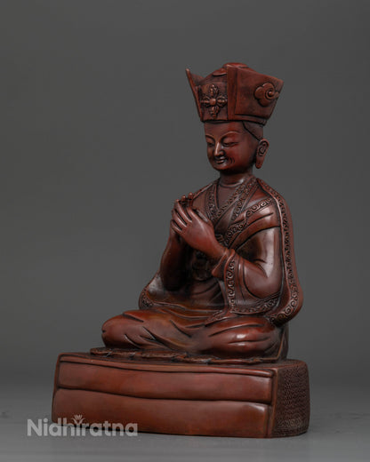 Detailed Karmapa Statue Tibetan Buddhist Karma Kagyu Lineage Art