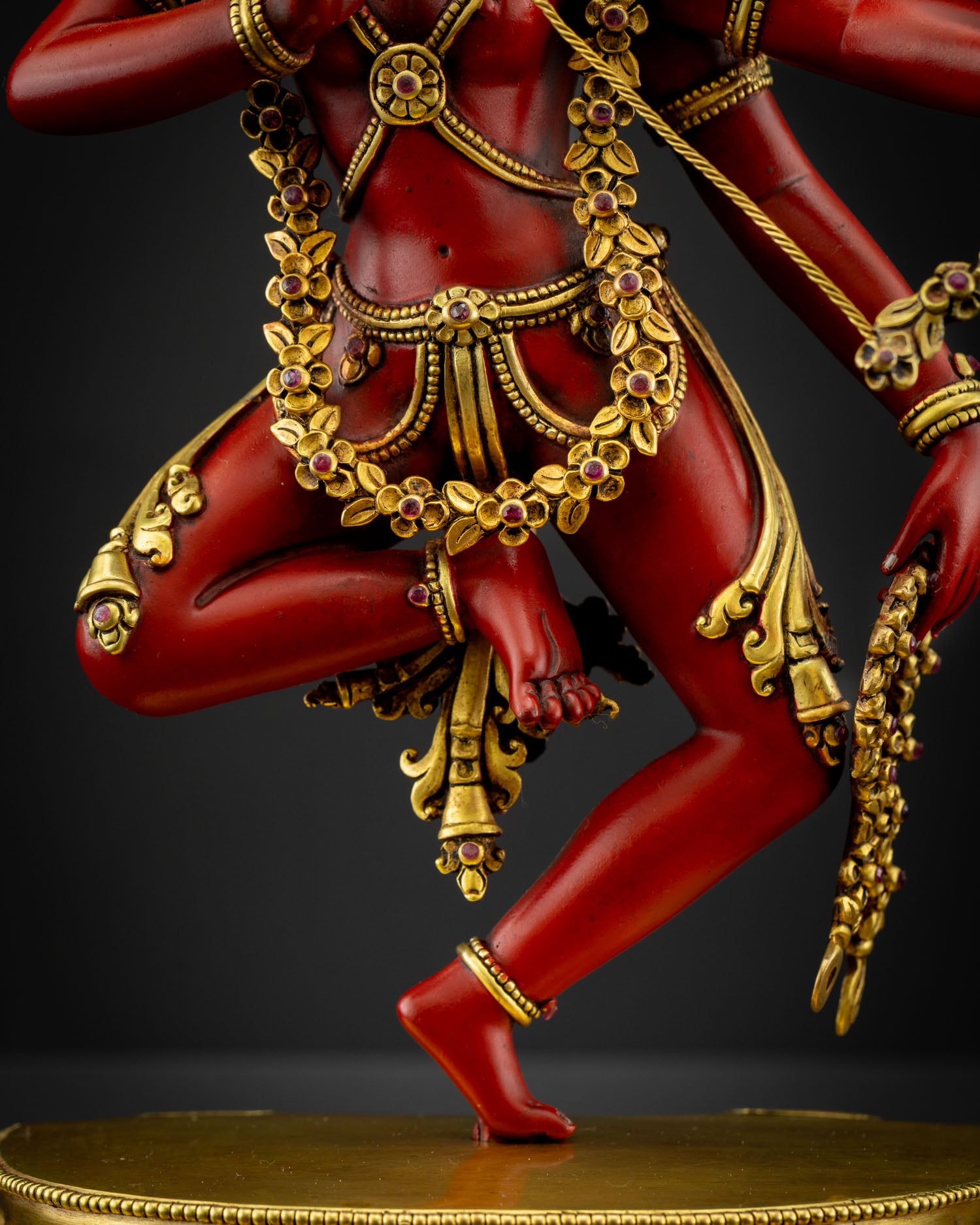 Detailed Kurukulla Vajrayana dakini sculpture symbol of attraction empowerment and wisdom guided passion sacred Buddhist goddess statue for meditation and shrine use