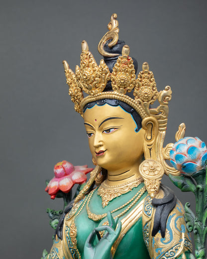 Green Tara Statue – Buddhist Healing Deity Figure