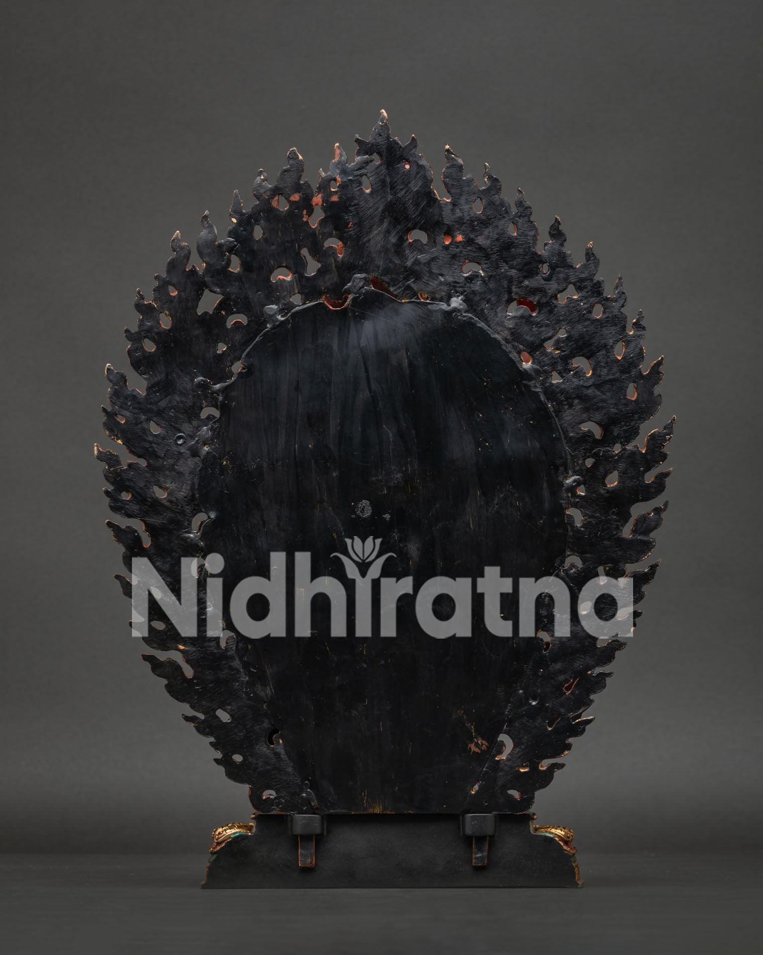 Dorje Phagmo Vajrayogini statue back view showing intricate handcrafted Nepalese details