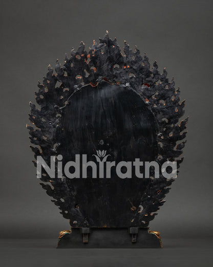 Dorje Phagmo Vajrayogini statue back view showing intricate handcrafted Nepalese details