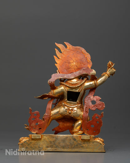 Dynamic Vajrapani statue symbolizing Buddhist power protection and courage