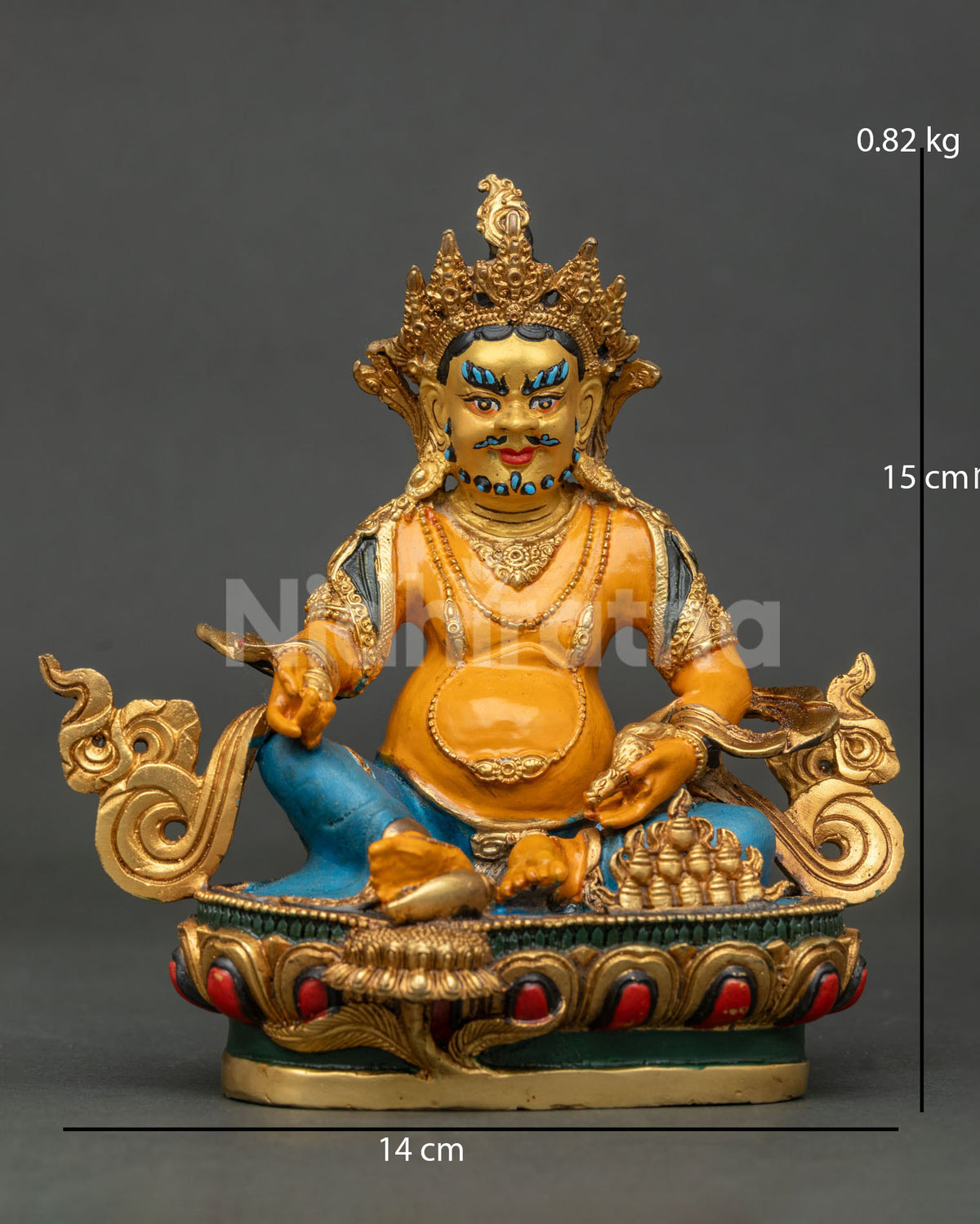 Dzambhala statue handcrafted by newari artist from patan nepal.