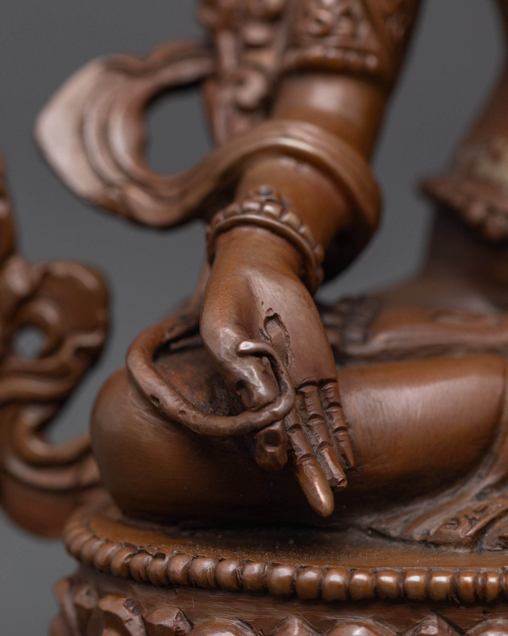 Traditional Oxidized Bodhisattva Statue Set | Tibetan Buddhist Deities