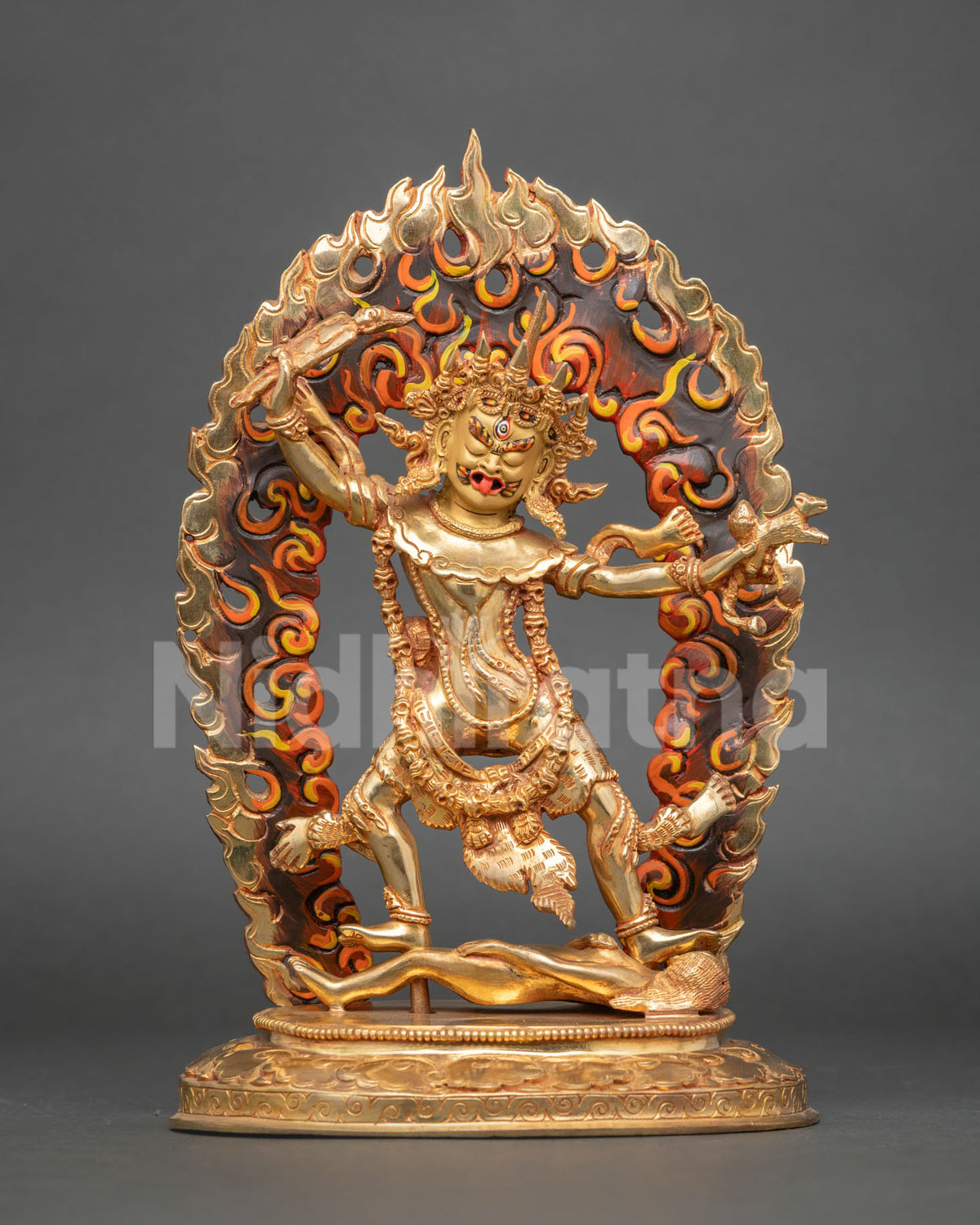Ekajati and Rahula wrathful Buddhist protector statues symbolizing wisdom and protection
