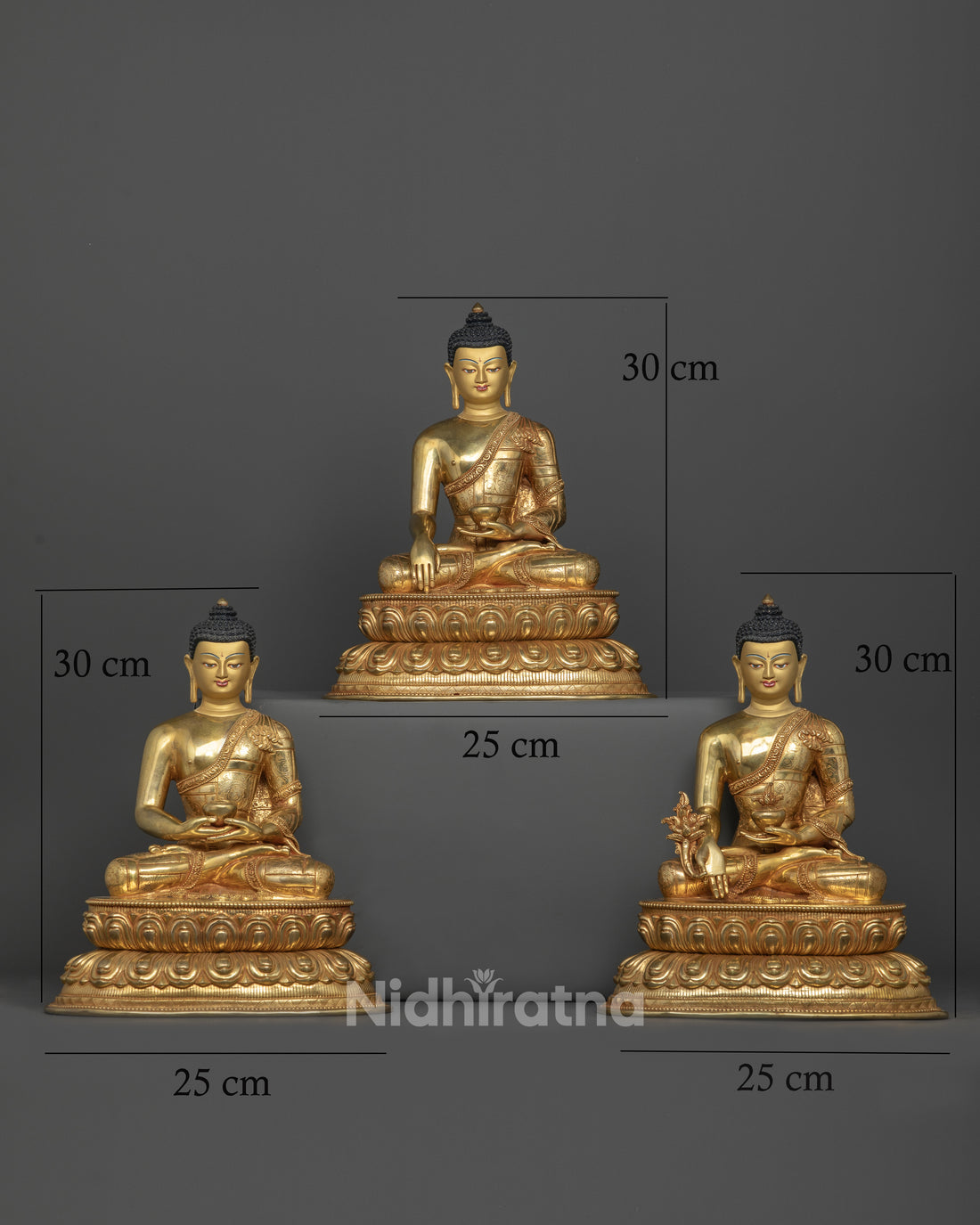 Threefold Path to Awakening: Shakyamuni, Amitabha, and Medicine Buddha