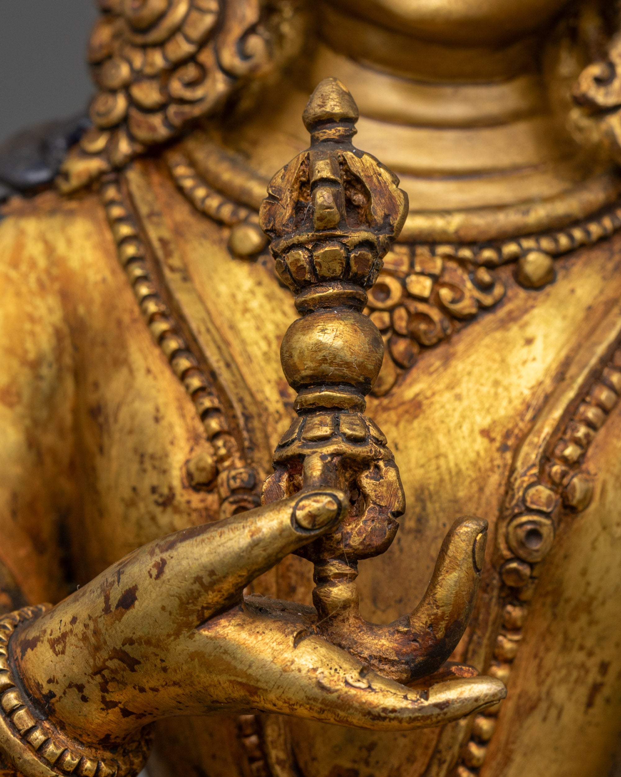 Antique Finish Five Bodhisattva Statue Set | Sacred Buddhist Set