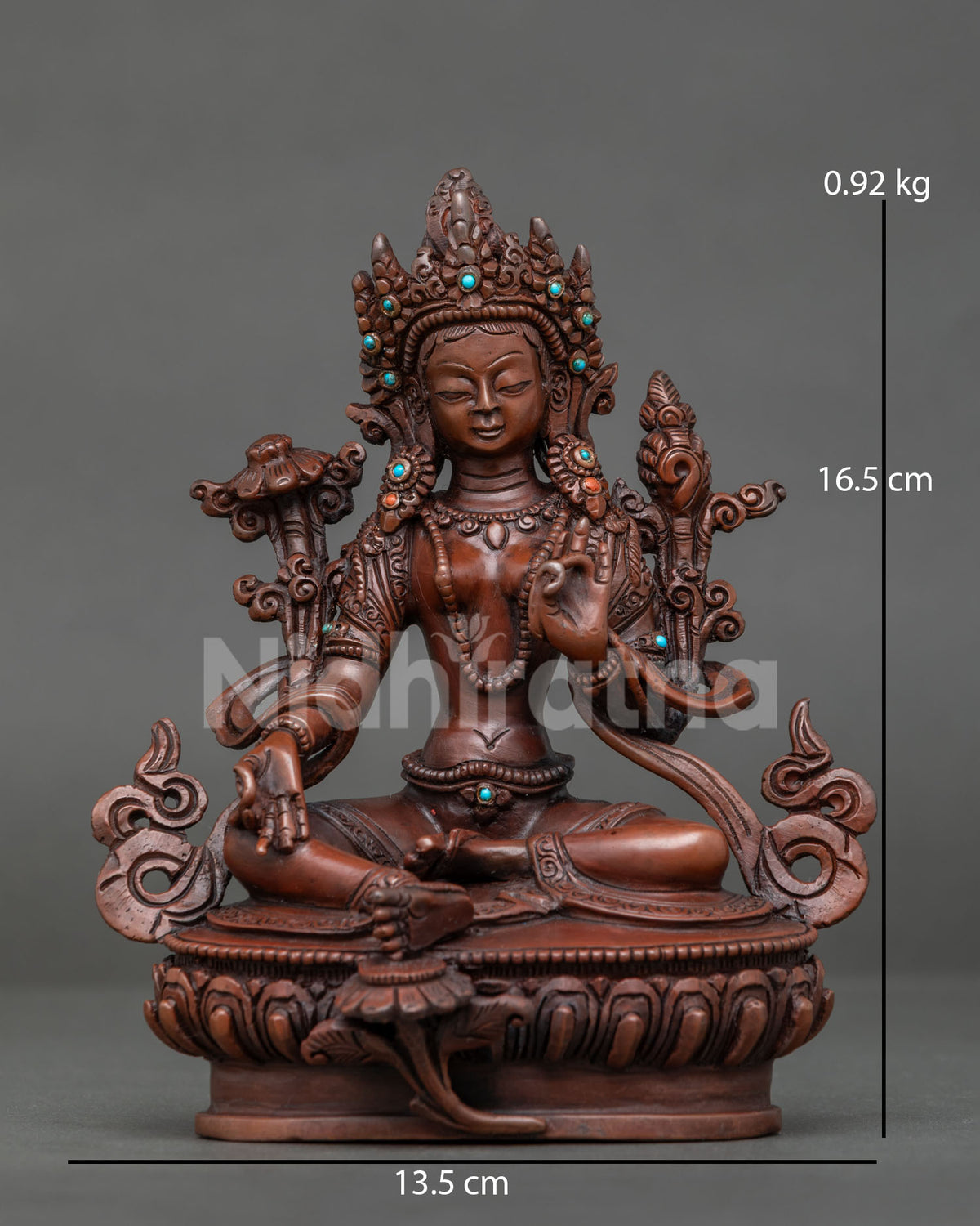 Oxidized Green Tara Statue | Compassionate Mother of Liberation