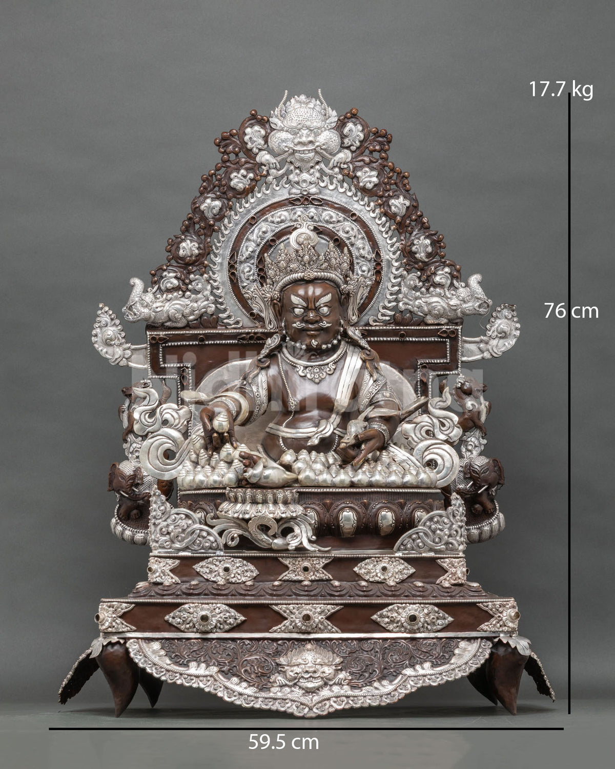 Dzambhala With Throne Statue