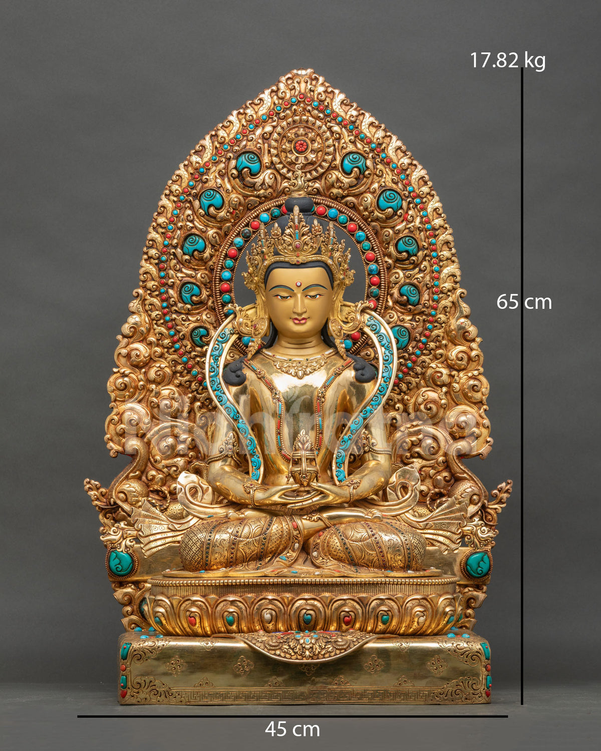 Large Amitayus Buddha Statue from Nepal | Meditation and Altar Decor