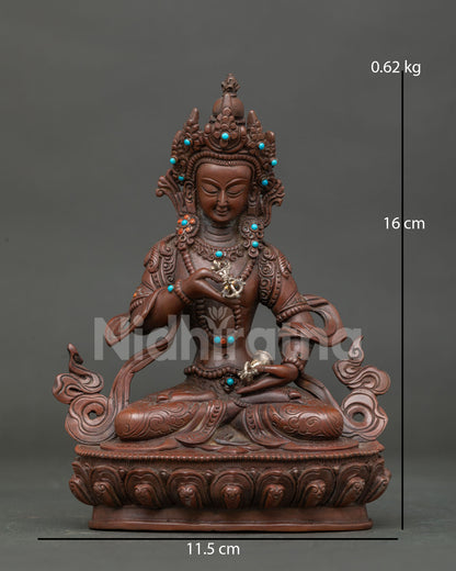 Vajrasattva Statue (Pure Sliver Vajra and Bell)