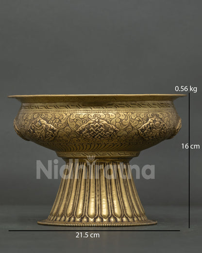 Food Offering Bowl handcrafted by Newari artisans from Patan, Nepal