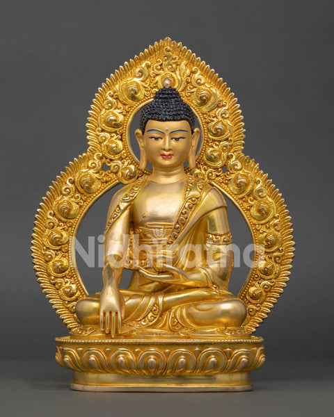 最高級ブッダ像 Ｆinest Buddha Statue,Gold Ｐlated Shakyamuni Buddha Statue | 24K Gold-Fire Gilded Copper Art