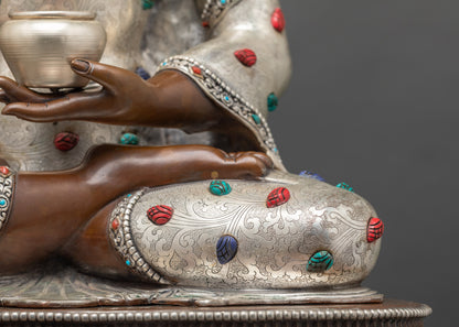 Buddha Shakyamuni Copper Statue Set | Traditional Himalayan Meditation Decor