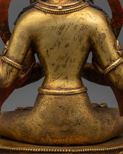 Antique Finish Chenrezig Statue | Newly Crafted with Timeless Finish