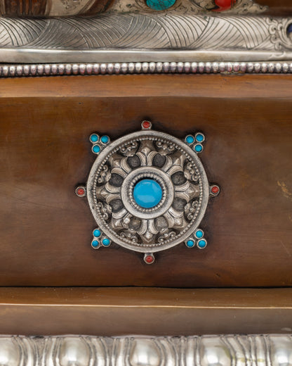 Buddha Shakyamuni Copper Statue Set | Traditional Himalayan Meditation Decor