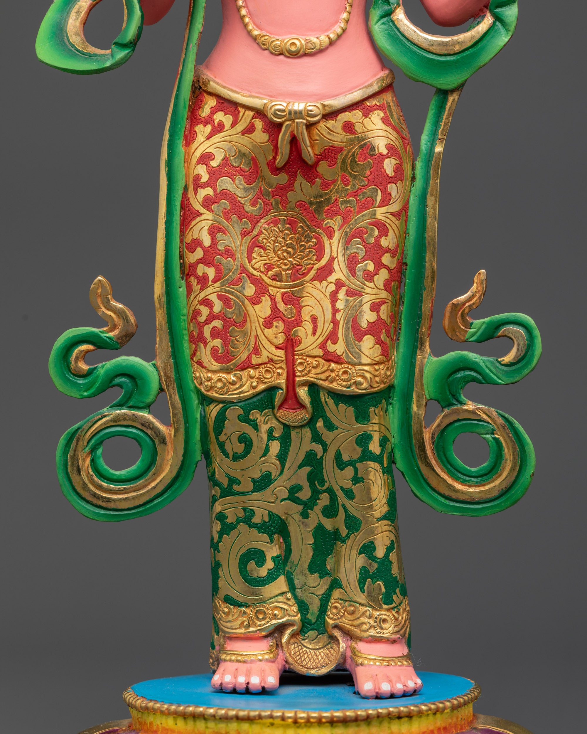 Guru Padmasambhava & Wisdom Dakinis Statue | Spiritual Buddhist Sculpture