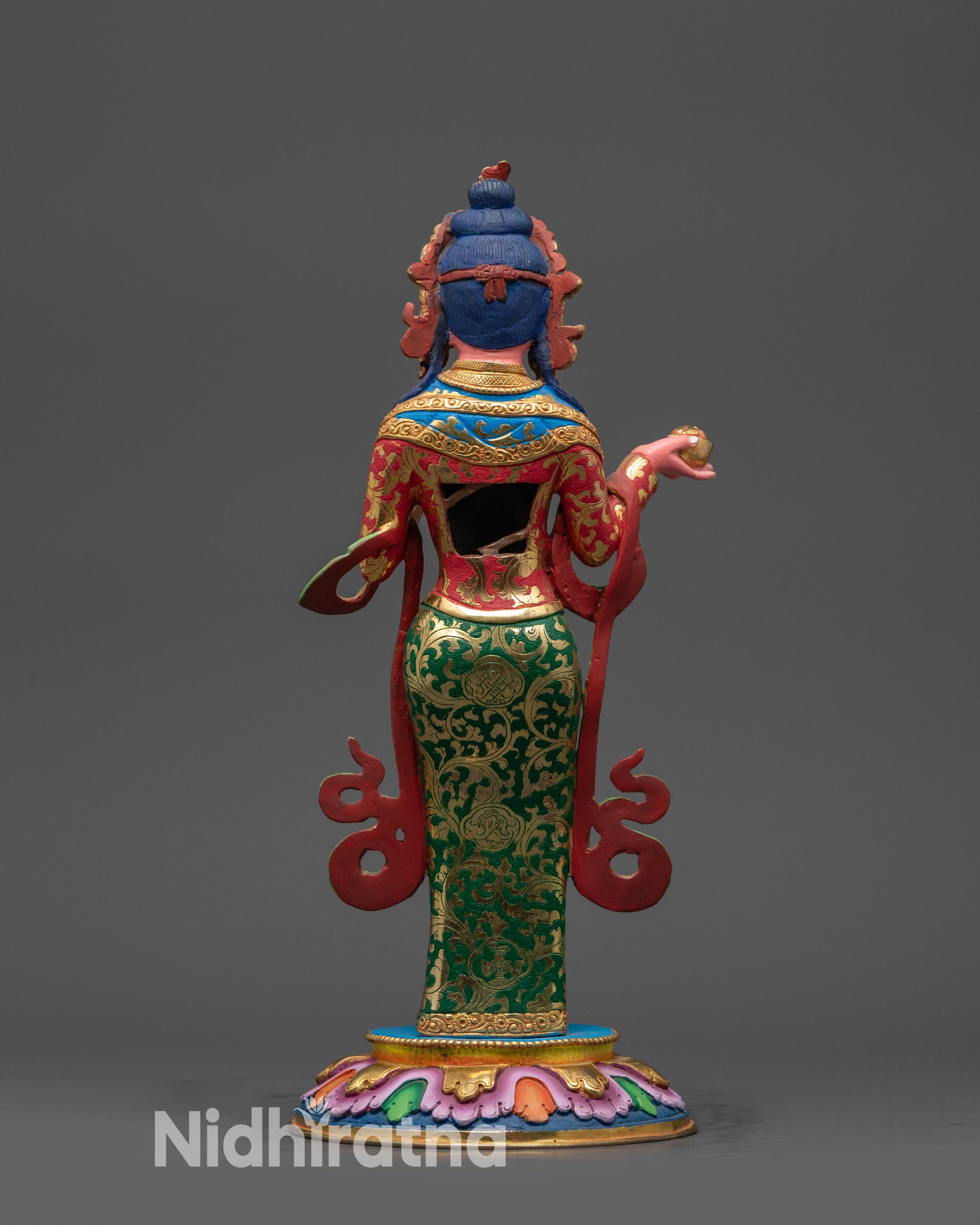 Guru Padmasambhava & Wisdom Dakinis Statue | Spiritual Buddhist Sculpture