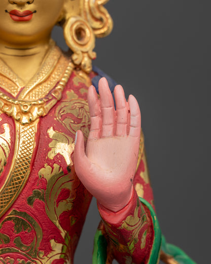 Guru Padmasambhava & Wisdom Dakinis Statue | Spiritual Buddhist Sculpture