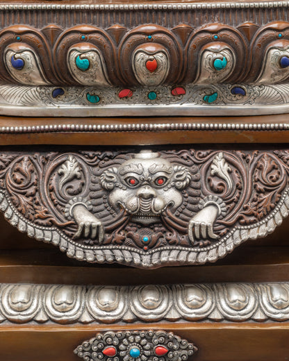 Buddha Shakyamuni Copper Statue Set | Traditional Himalayan Meditation Decor