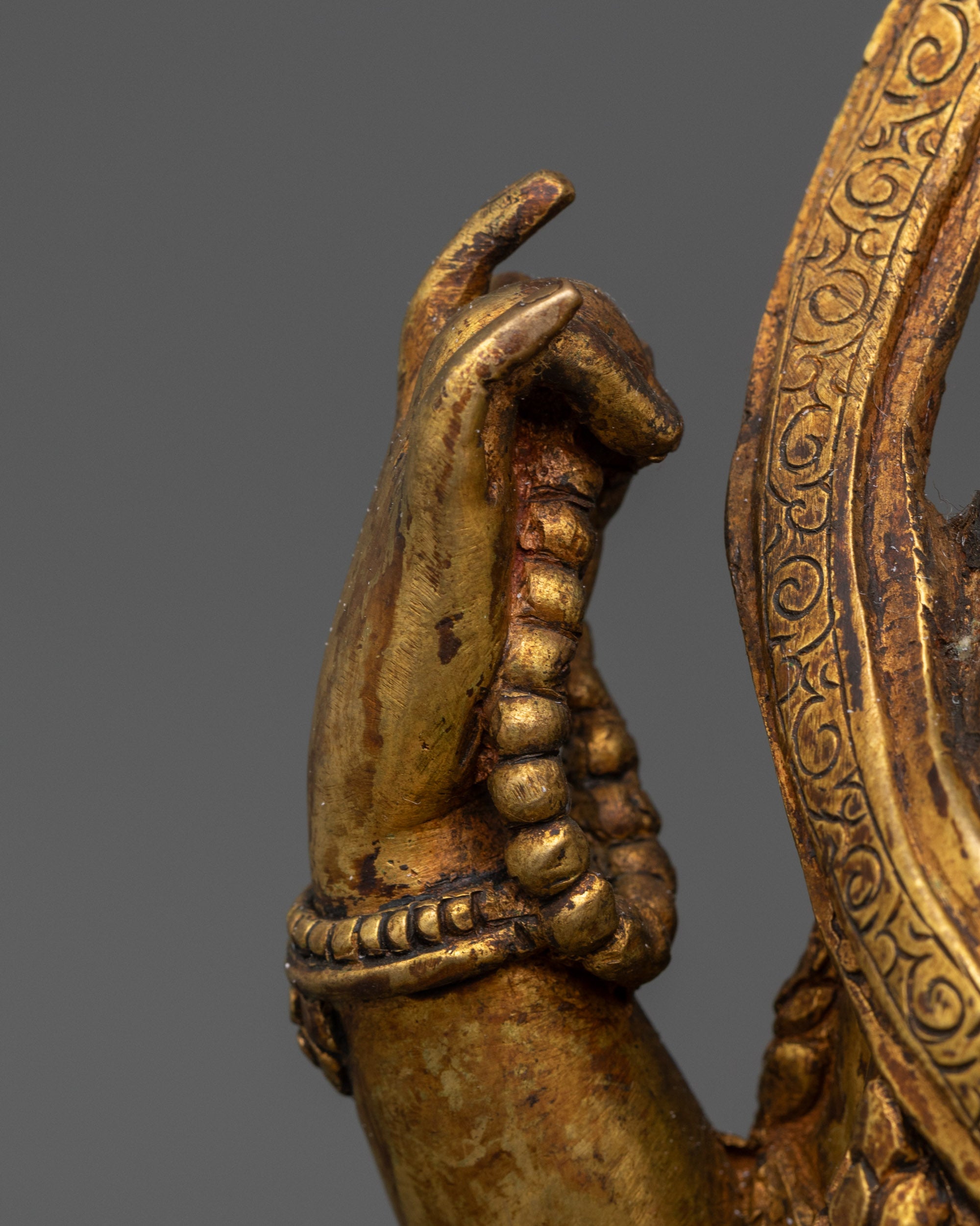 Antique Finish Five Bodhisattva Statue Set | Sacred Buddhist Set