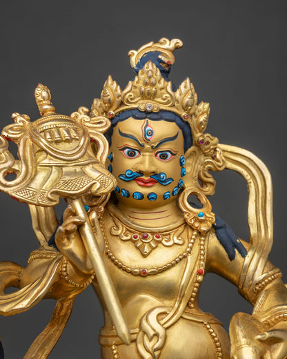 Gold gilded Namtoshe Statue, traditional Newari Buddhist art