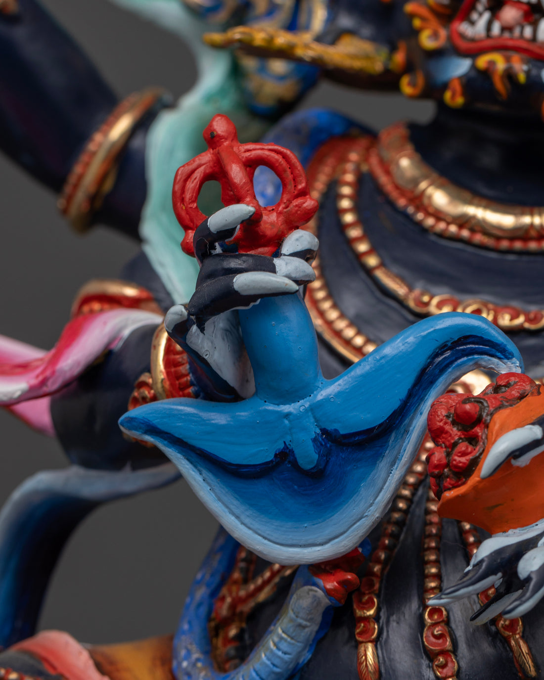 Four Armed Mahakala Statue: Protection & Prosperity