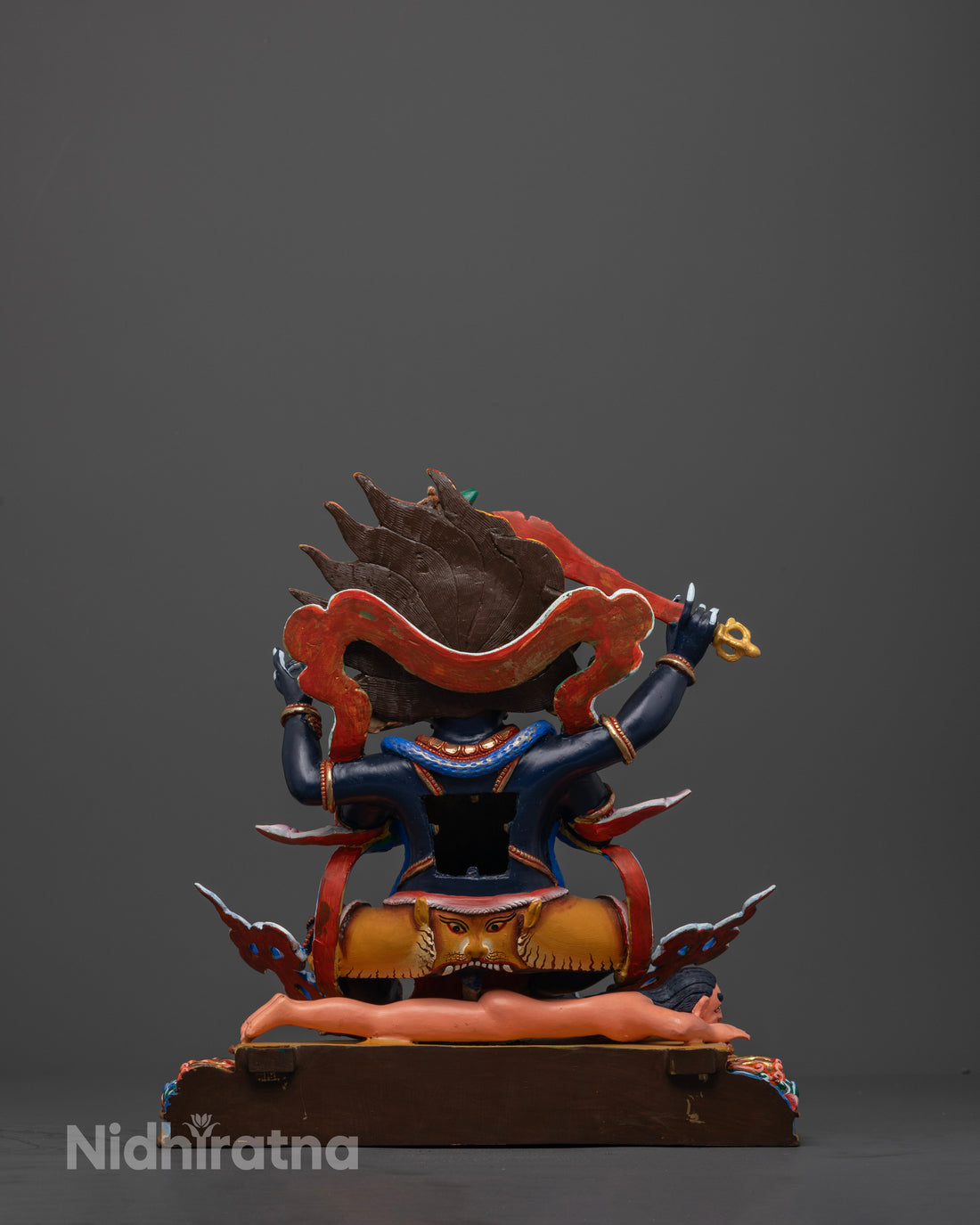 Four Armed Mahakala Statue: Protection & Prosperity