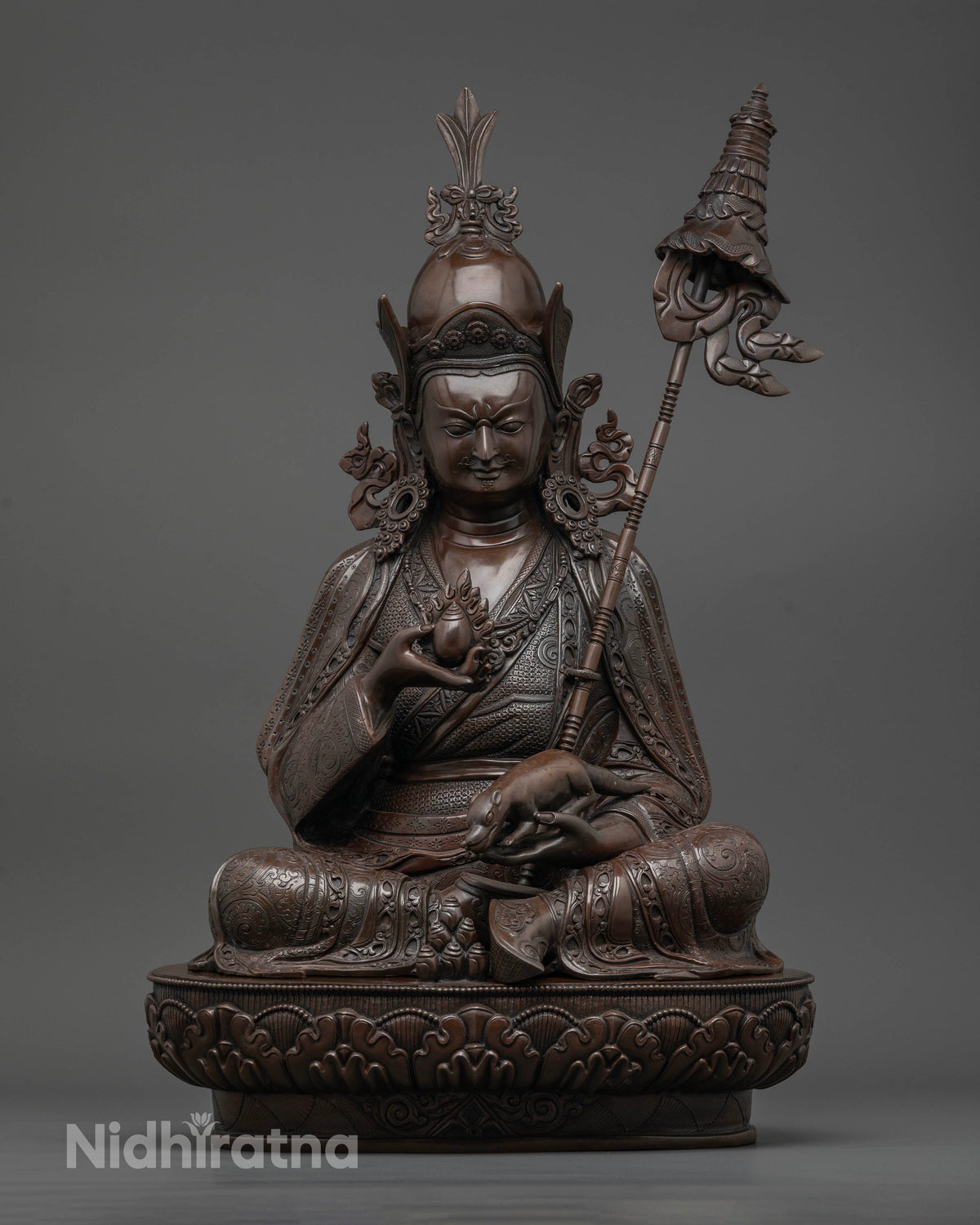 Guru Orgyen Norlha statue, handcrafted by Newari artisans in Patan, Nepal