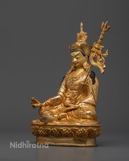 Guru Rinpoche sacred statue representing spiritual wisdom, protection, and enlightenment