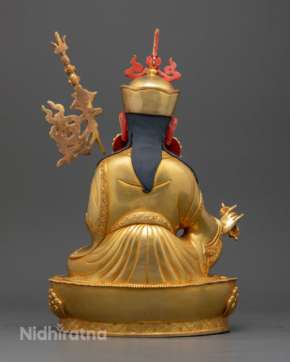 Guru Rinpoche Statue by Newari artisans from Nepal for Buddhist altar and meditation spaces