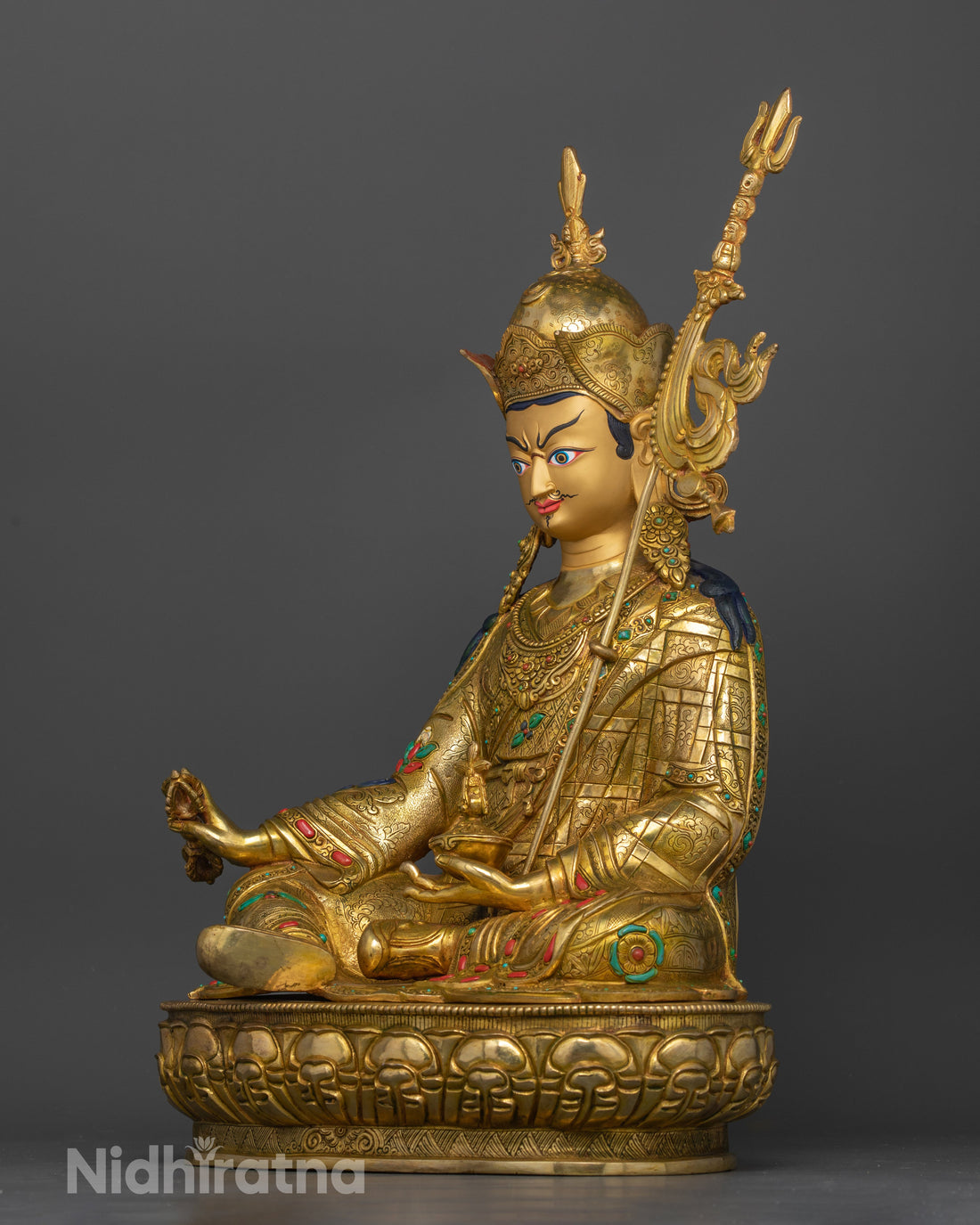 side view of Padmasambhava guru rinpoche statue