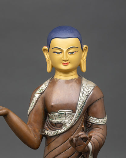 Shakyamuni Buddha with Two Disciples Statue | Handmade Nepalese Art